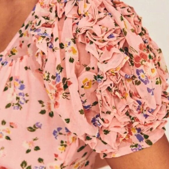 Love Shack Fancy Silk Clemence Dress, Size 6 - Picture 3 of 9